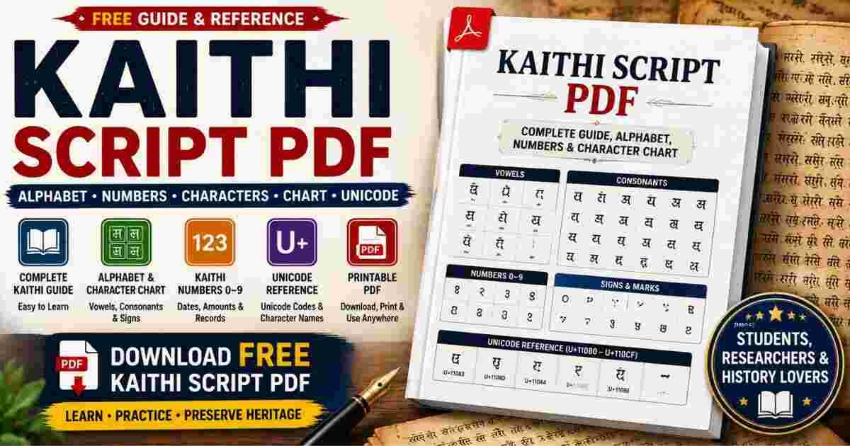 Kaithi Script PDF