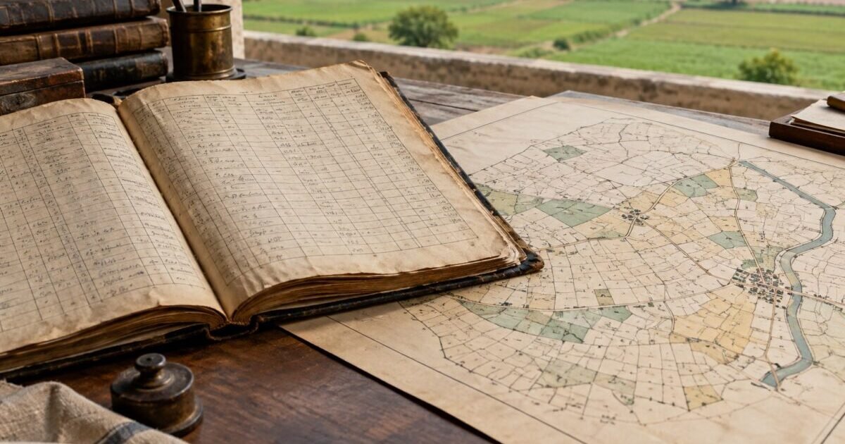 Lal Kitab Land Records historical revenue register and cadastral land map
