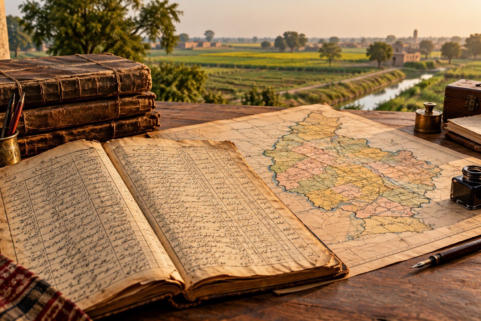 Punjab & Haryana Urdu Jamabandi old Urdu land record and historical cadastral map